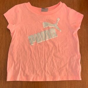 🍓3/$10 Puma Pink Short Sleeve Tee with Silver Logo size 2T